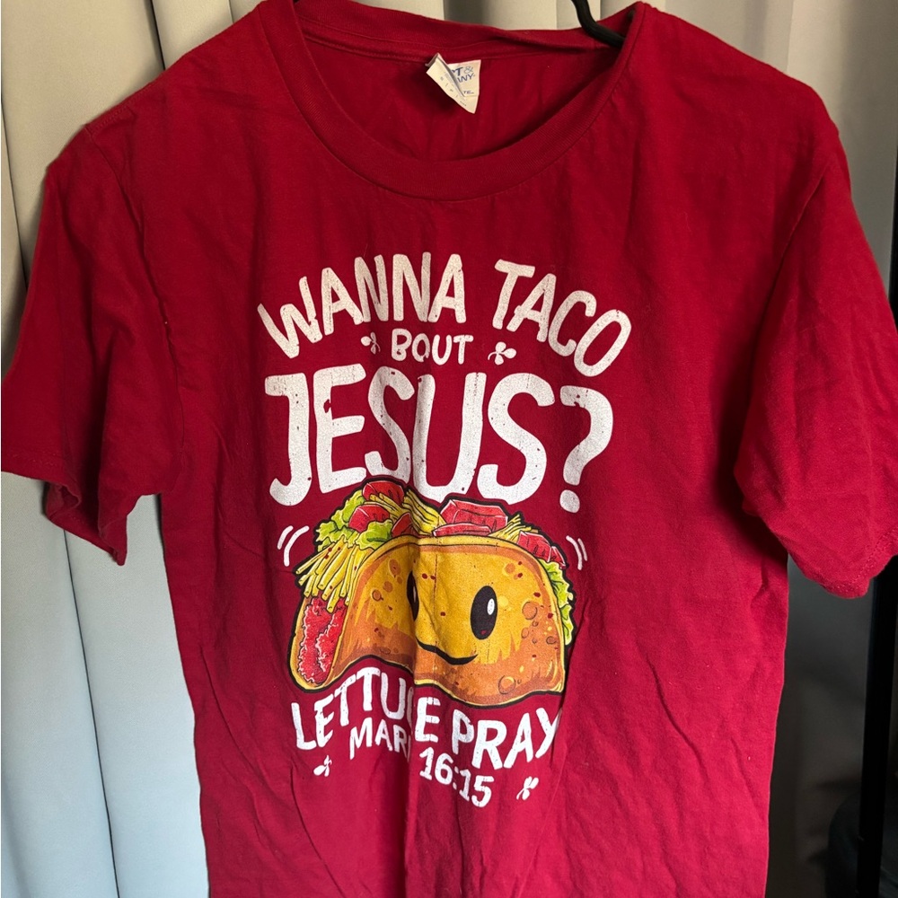 Red Kids T-Shirt with Taco Graphic